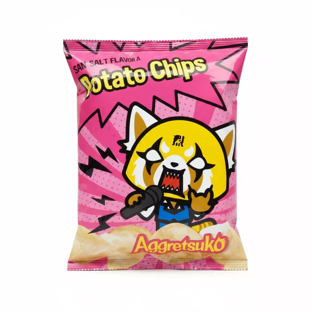 Aggretsuko Pink Salt Flavor Potato Chips 1.9oz
