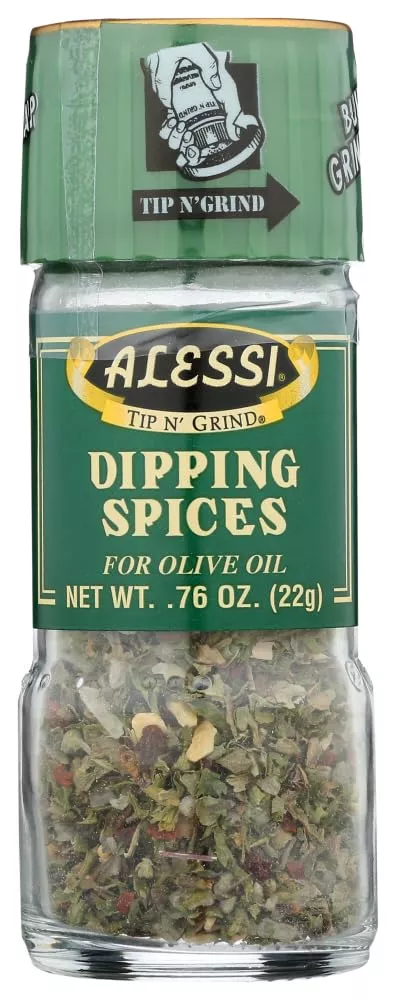 Alessi Herb & Seasoning Grinder, Dipping Spices For Olive Oil, Tip N' Grind (Garlic, 0.76 Ounce (Pack Of 1))
