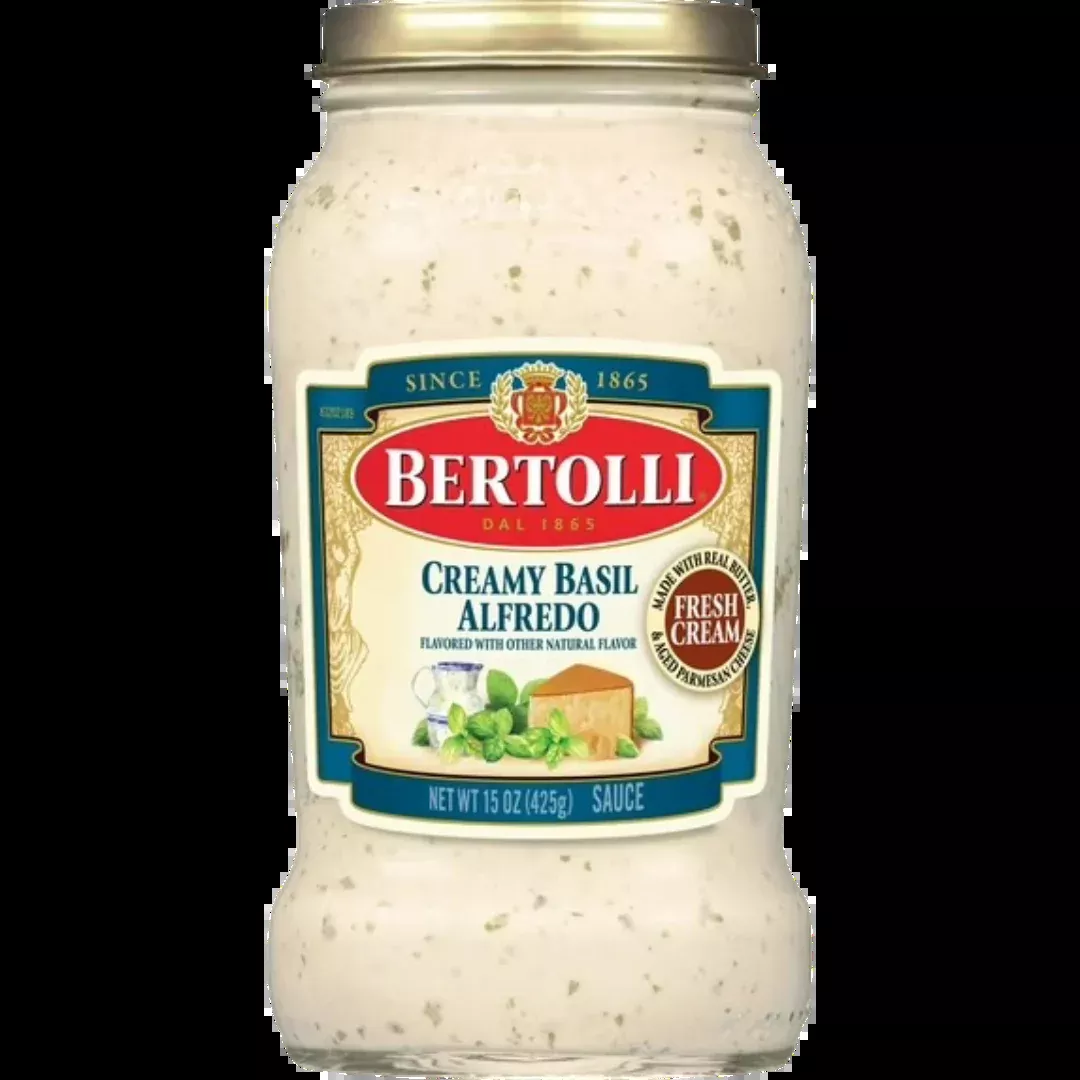 Bertolli Alfredo Sauce with Basil, 15oz Jar
