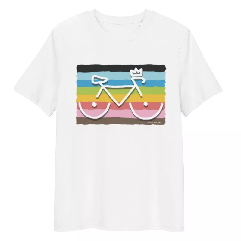 ‘Bike Rack: Rainbow’ Organic Cotton Tee