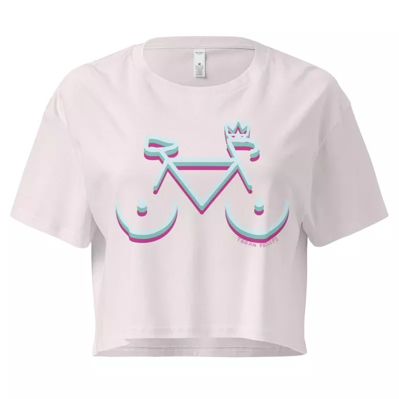 ‘Bike Rack: Tricolour’ Crop Tee