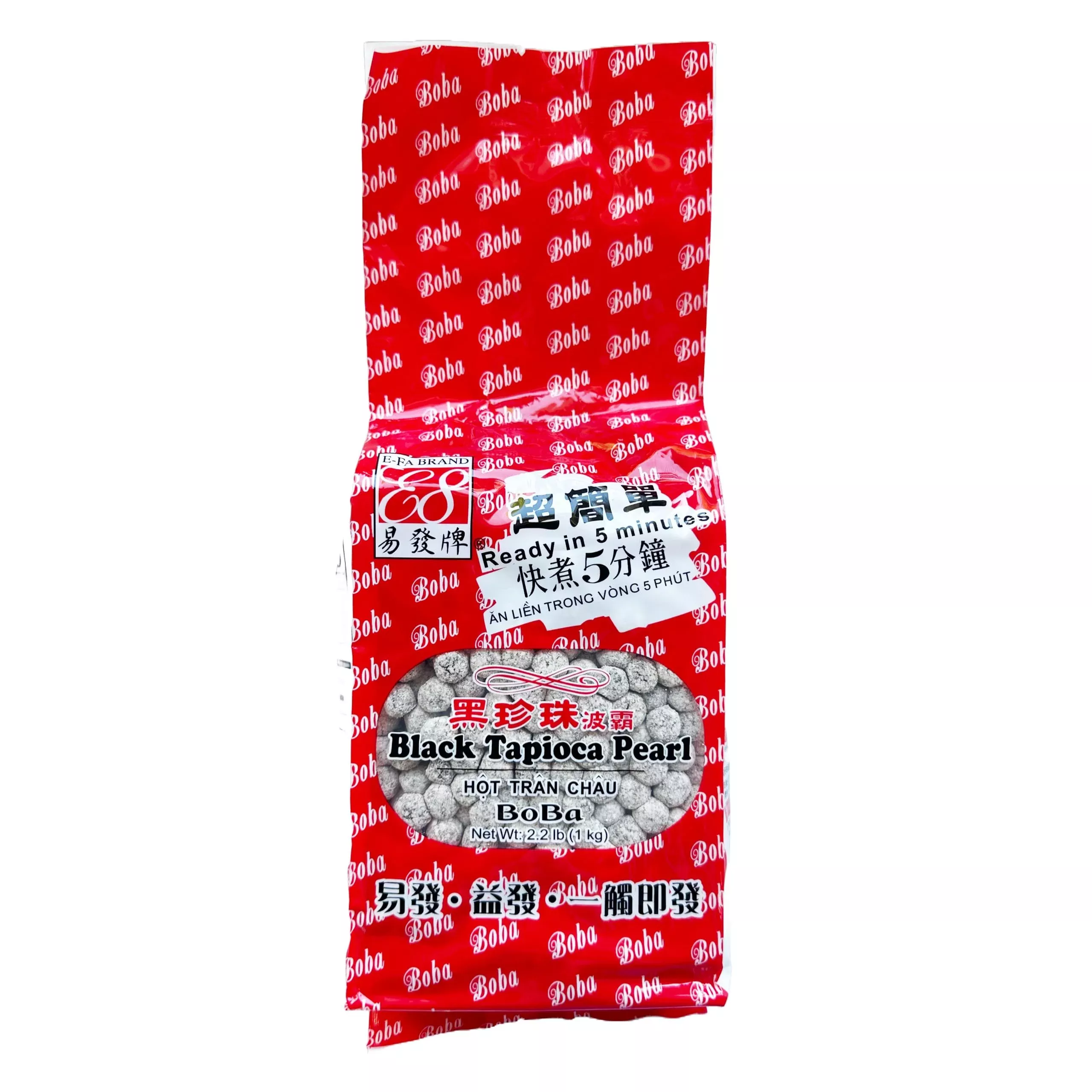 E-Fa Brand E8 Bubble Tea Black Tapioca Pearl 2.2 Lb