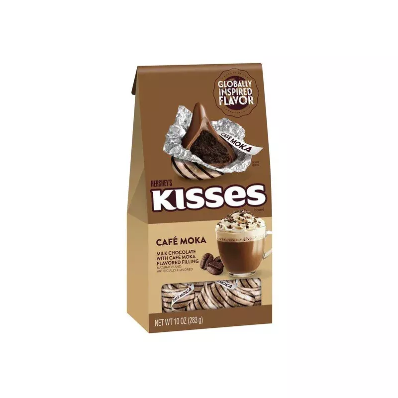 hershey’s kisses cafe moka mocha candy: 10-ounce bag